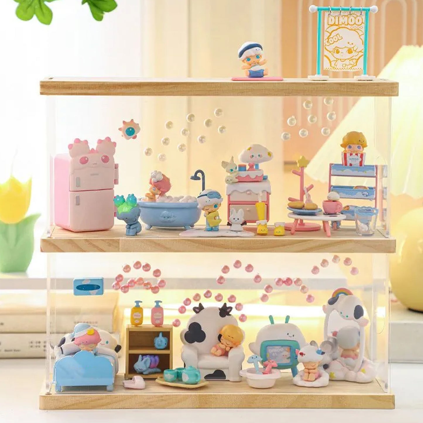 1pcs hand puppet storage box, block display box, transparent dustproof puzzle display case, small stackable display box