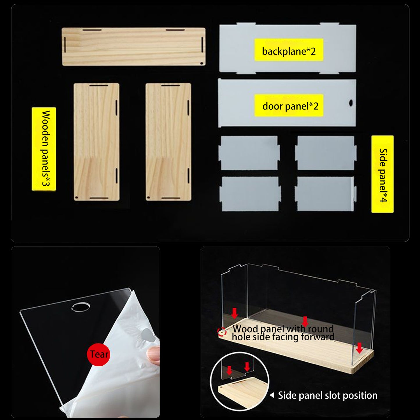 1pcs hand puppet storage box, block display box, transparent dustproof puzzle display case, small stackable display box