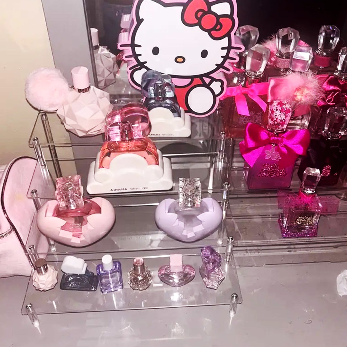 Clear Acrylic Display Stand: Cupcake, Perfume, and Cosmetics Organizer with Shelf Risers for Food, Tabletop, and Decor