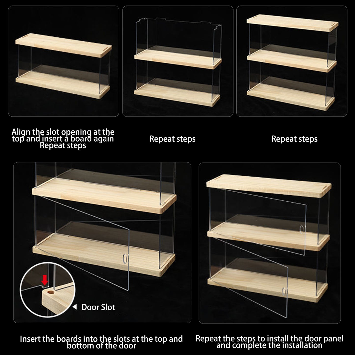 1pcs hand puppet storage box, block display box, transparent dustproof puzzle display case, small stackable display box