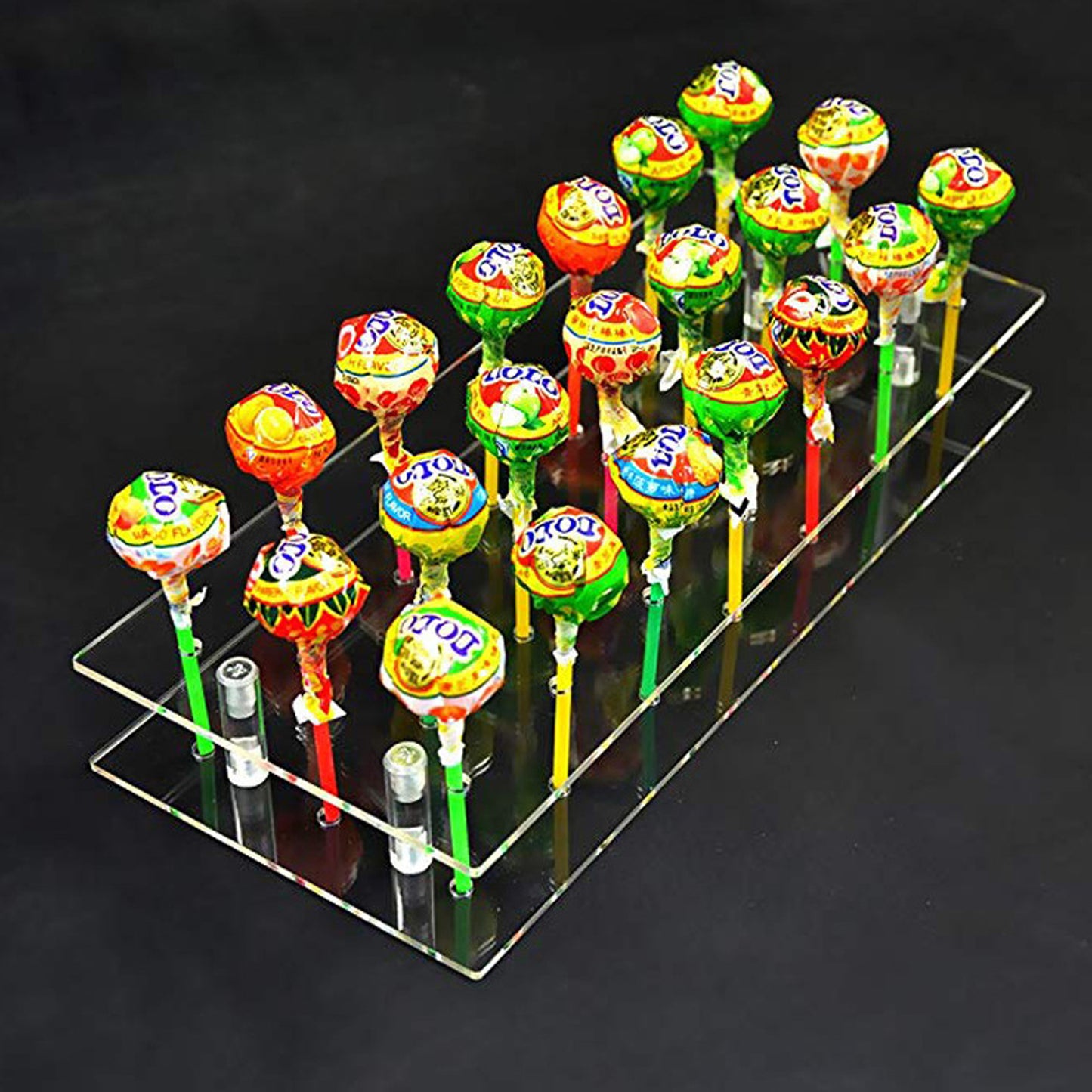 1pc Acrylic Cake Stand With 21 Holes, Suitable For Displaying Cakes And Candies At Birthday Parties And Weddings