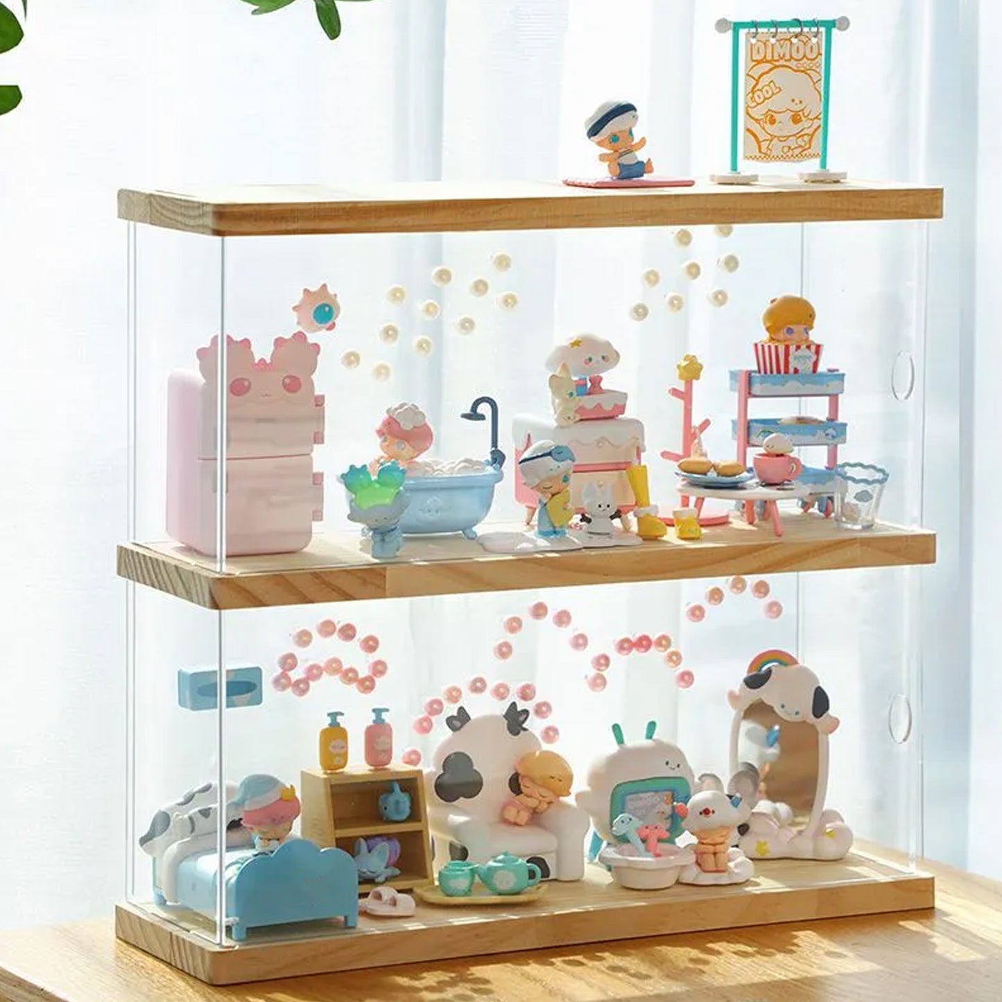 1pcs hand puppet storage box, block display box, transparent dustproof puzzle display case, small stackable display box