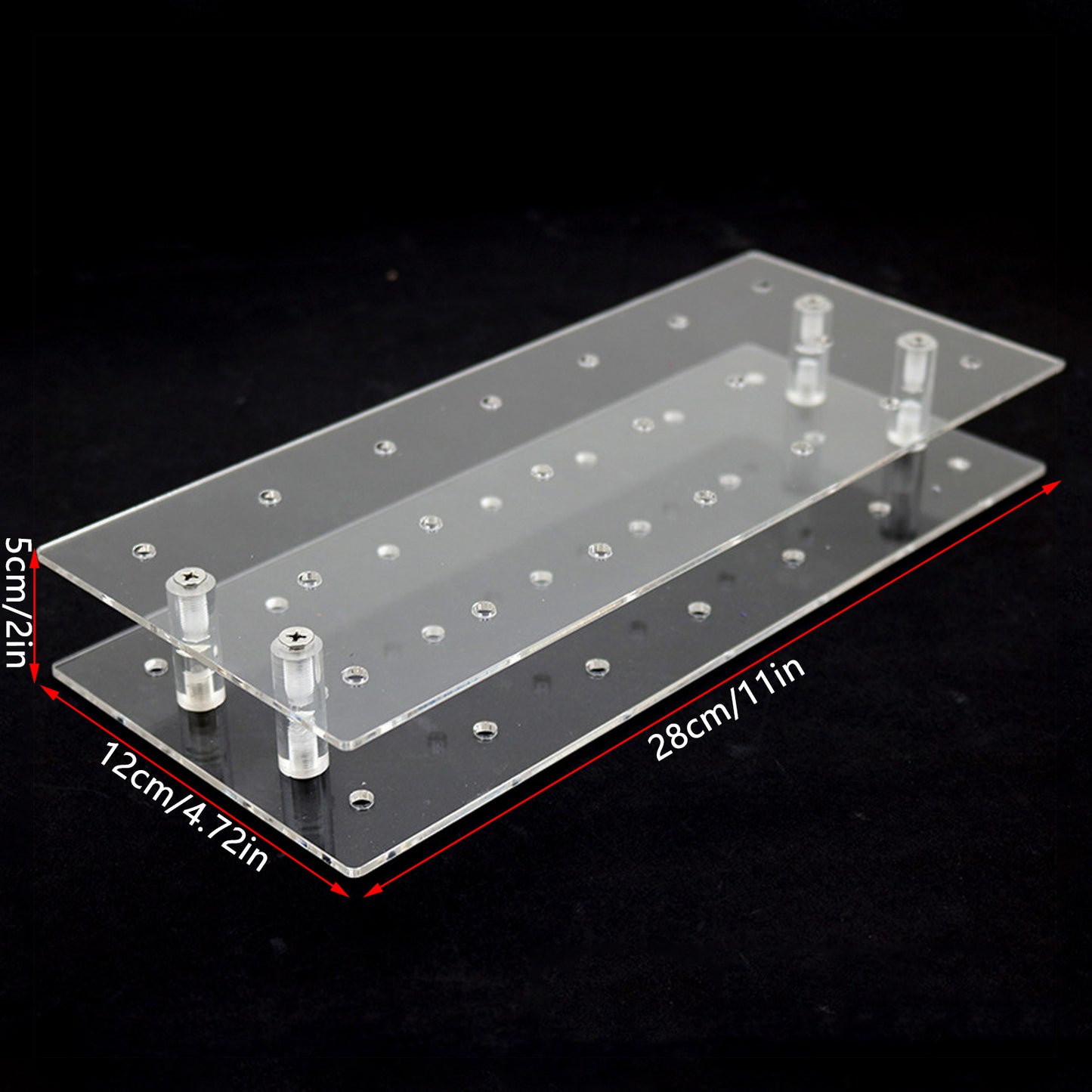 1pc Acrylic Cake Stand With 21 Holes, Suitable For Displaying Cakes And Candies At Birthday Parties And Weddings