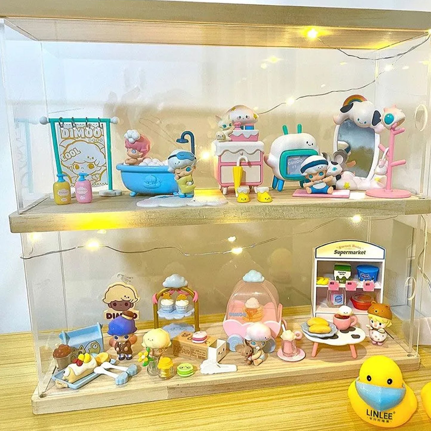 1pcs hand puppet storage box, block display box, transparent dustproof puzzle display case, small stackable display box