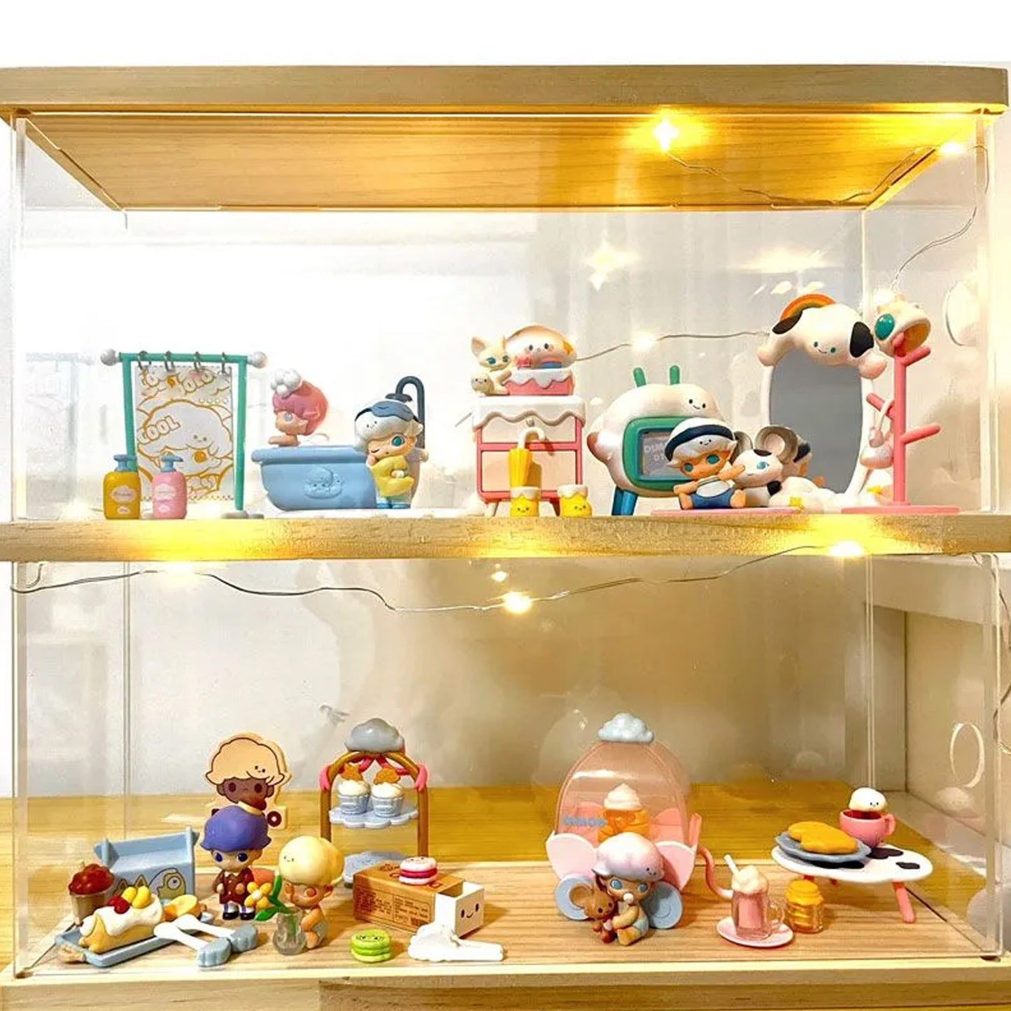 1pcs hand puppet storage box, block display box, transparent dustproof puzzle display case, small stackable display box