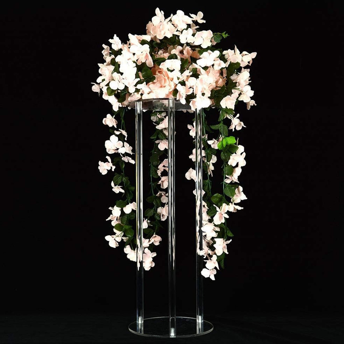 1pc Mini Acrylic Flower Basket Wedding Centerpieces, Clear Flower Stand, Geometric Floral Elegant Display Stand For Birthday Party Wedding Table Decoration