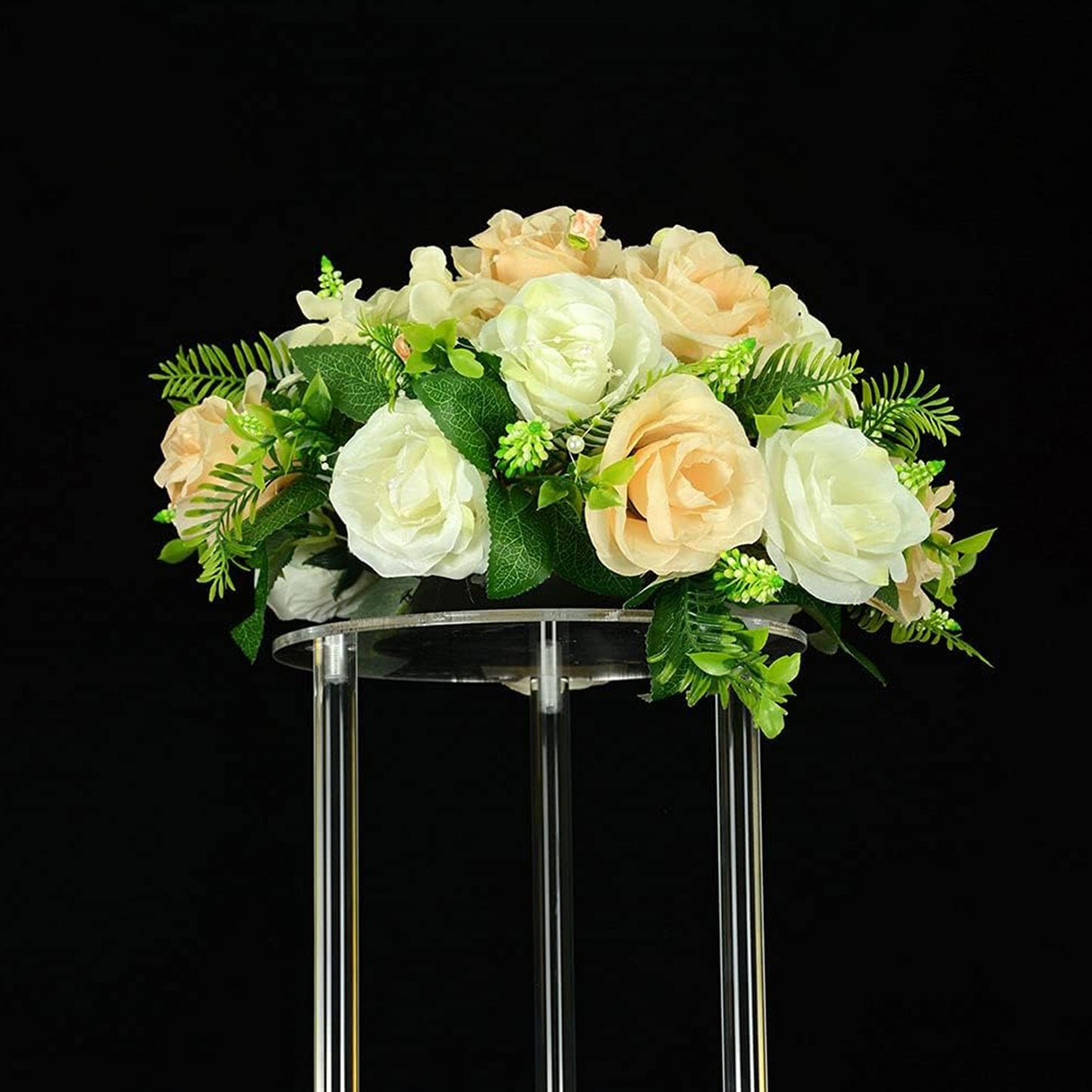 1pc Mini Acrylic Flower Basket Wedding Centerpieces, Clear Flower Stand, Geometric Floral Elegant Display Stand For Birthday Party Wedding Table Decoration